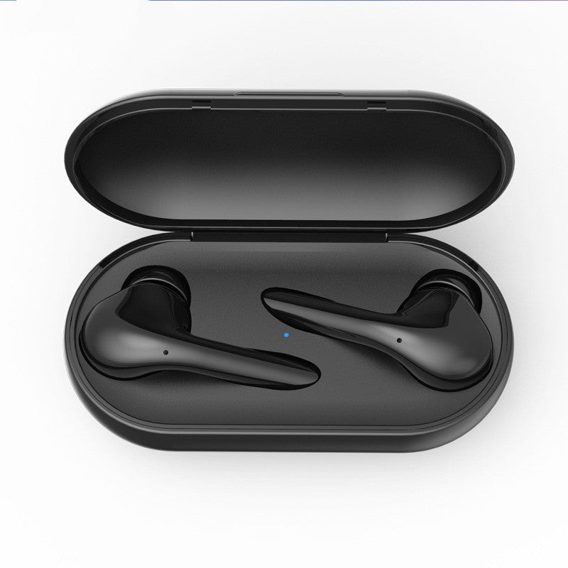 Wireless earbuds and charging case, open