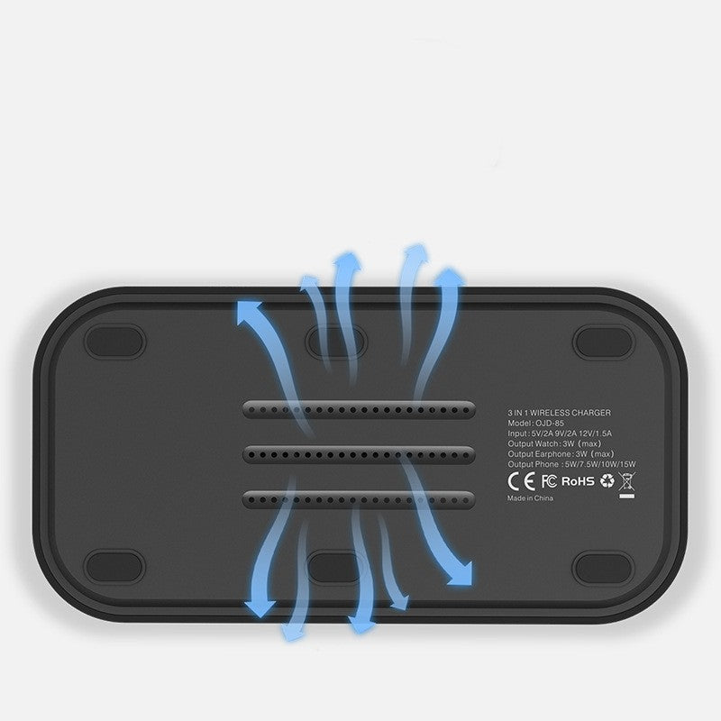 Magnetic wireless charging stand, front view