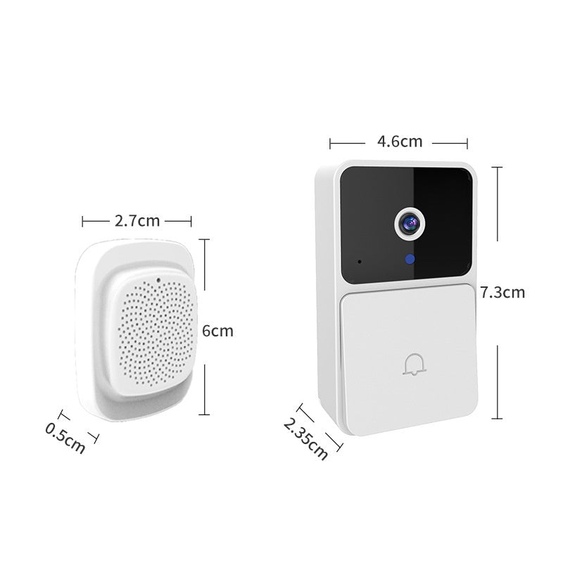 Wireless video doorbell camera, front view